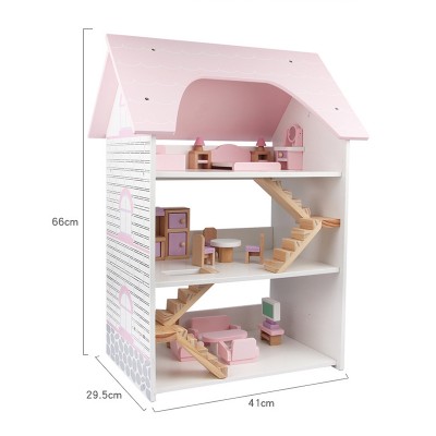 top fashion girls wooden dollhouse kits children DIY wooden dollhouse wooden dollhouse child furniture set