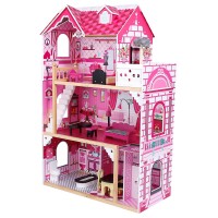 Wholesale new custom cheap attractive baby educational wooden DIY big doll house