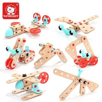 Topbright 53PCS DIY Nut Screws Tools Assemble pretend toys Improve hand operated ability toys for kids