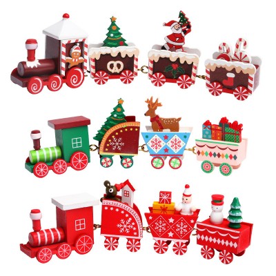 christmas village train small train shopping mall shop window desktop decoration ornaments Christmas children's gifts