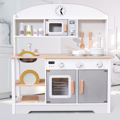 cabinets solid wood children's play house toys wood accessories pretend cooking play set toy wood kitchen