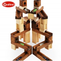 2019 new design 60pcs WOOD MARBLES BUILDING BLOCK