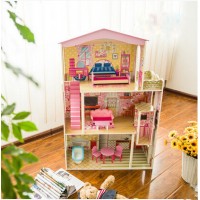 2016 Children's prefabricated dollhouse creative toy house large-scale simulation model wooden doll house play house