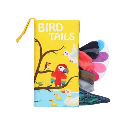 Baby tail cloth book infant early education Not torn Sound cloth book quiet book toy Toddler