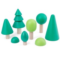 2020 ins hot wooden forest tree rainbow stacking toy  Building Blocks Montessori Educational Rainbow Stacking Wooden Toy